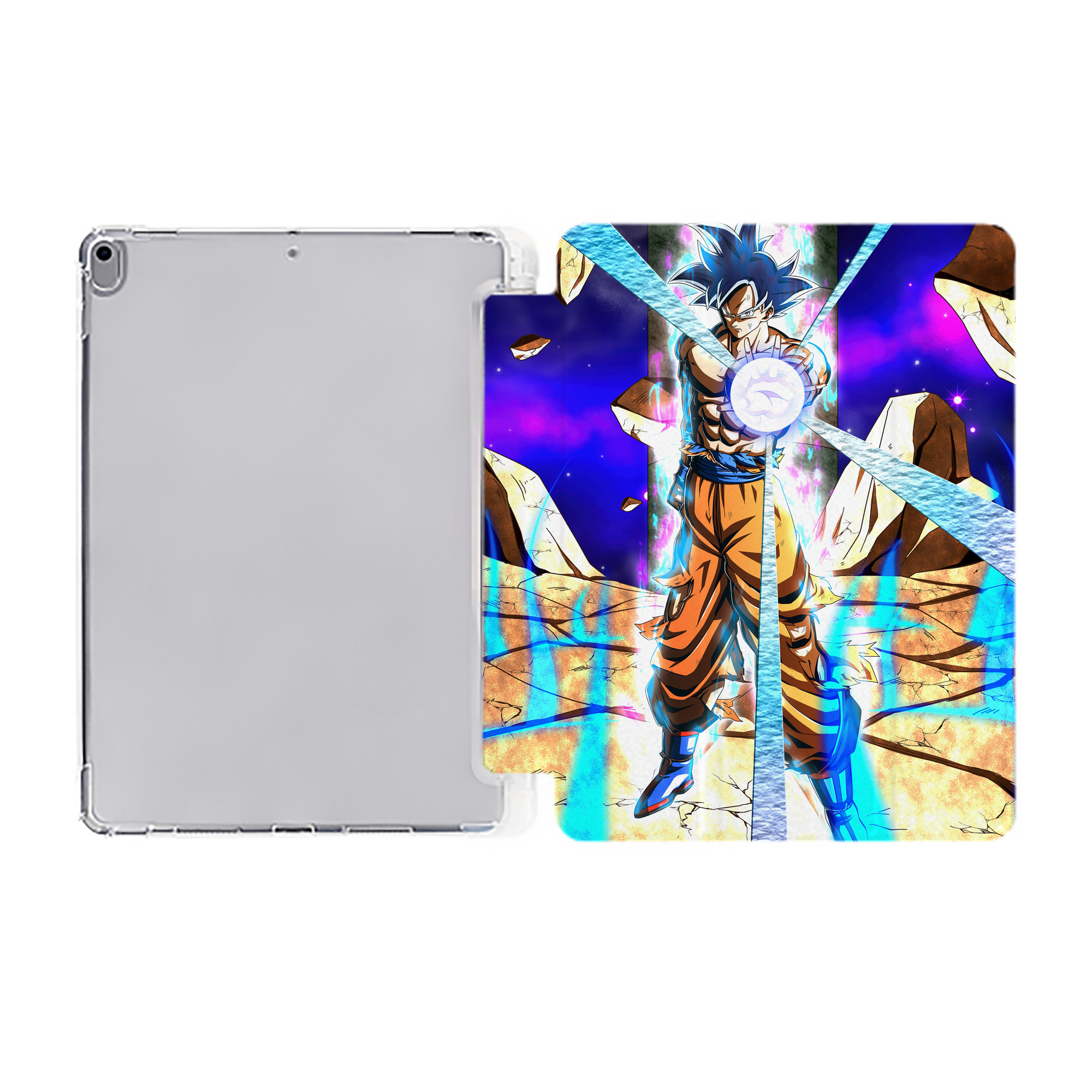 （画像用） ドラゴンボール DRAGON BALL IPad ケース ペン収納付き 三つ折りスタンド PUレザー×シリコン 対応機種9.5/10.5/10.9インチ